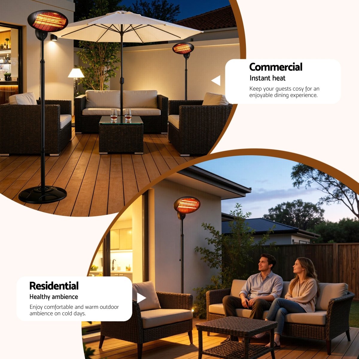 Devanti Electric Patio Heater 2000W | Appliances > Heaters