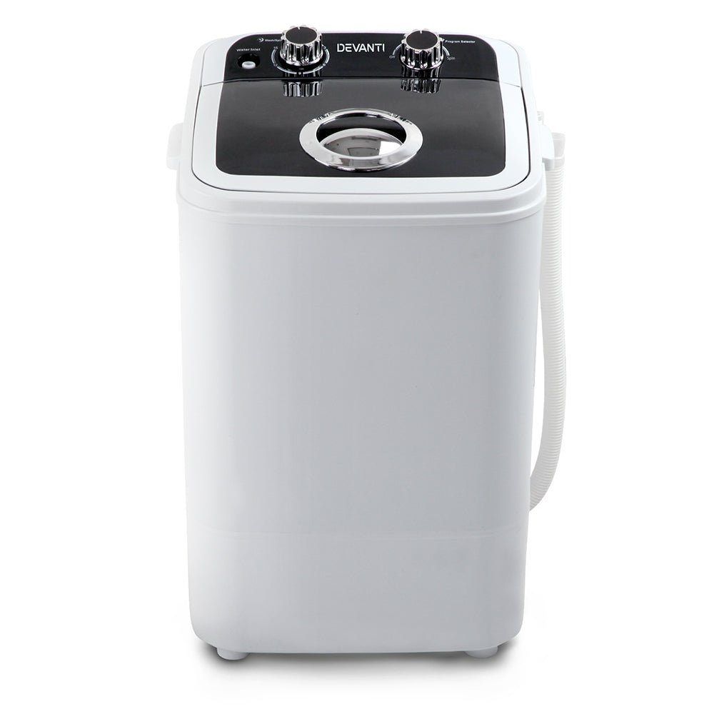 Devanti Portable Washing Machine 4.6KG Black - Outdoorium