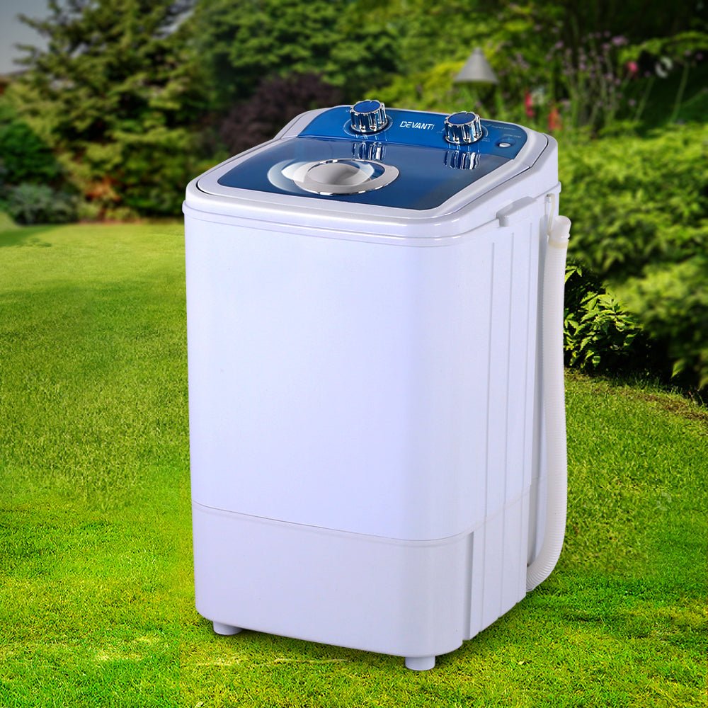 Devanti Portable Washing Machine 4.6KG Blue - Outdoorium