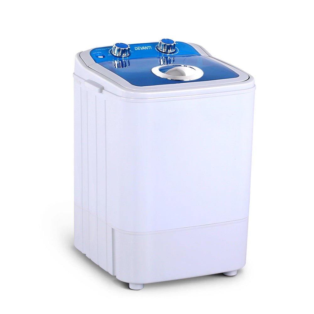 Devanti Portable Washing Machine 4.6KG Blue - Outdoorium