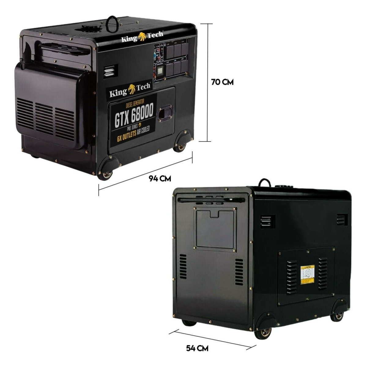 Diesel Generator Single Phase 8.4kw Rated Diesel 6kw 13hp Portable - Outdoorium