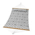 Double Quilted Fabric Hammock, 12 FT Double Hammock with Hardwood Spreader Bars, 2 Person Quilted Hammock with Detachable Pillow and Chains for Camping Outdoor Patio Yard Beach, 480 lbs Capacity | Outdoorium