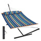 Double Quilted Fabric Hammock Two Person Hammock with Stand 480lb Capacity | Outdoor Recreation > Camping > Tents