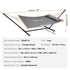 Double Quilted Fabric Hammock Two Person Hammock with Stand 480lb Capacity | Outdoorium