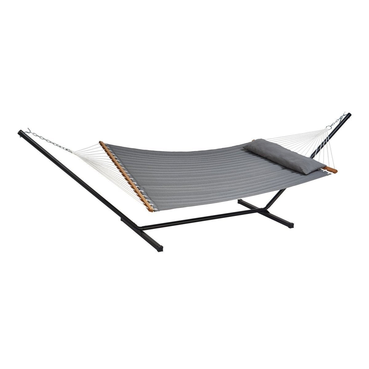 Double Quilted Fabric Hammock Two Person Hammock with Stand 480lb Capacity | Outdoorium