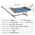 Double Quilted Fabric Hammock Two Person Hammock with Stand 480lb Capacity | Outdoorium