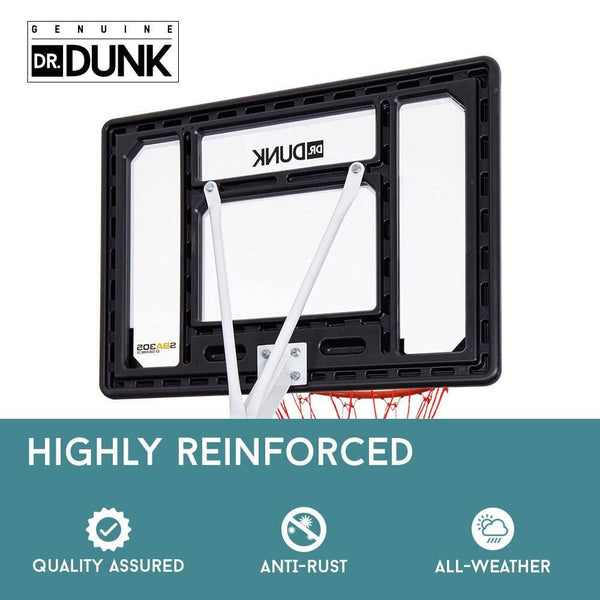 Dr.Dunk Portable Basketball Hoop Stand System Height Adjustable Net