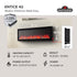 Entice Series Wall - Hanging Electric Fireplace | Outdoorium