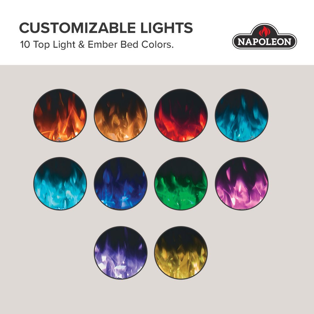 Entice Series Wall - Hanging Electric Fireplace | Outdoorium