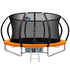 Everfit 12FT Trampoline for Kids w/ Ladder Enclosure Safety Net Rebounder Orange - Outdoorium