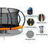Everfit 14FT Trampoline for Kids w/ Ladder Enclosure Safety Net Rebounder Orange | Outdoorium
