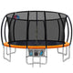 Everfit 16FT Trampoline for Kids w/ Ladder Enclosure Safety Net Rebounder Orange | Outdoorium
