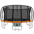 Everfit 16FT Trampoline for Kids w/ Ladder Enclosure Safety Net Rebounder Orange - Outdoorium