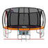 Everfit 16FT Trampoline for Kids w/ Ladder Enclosure Safety Net Rebounder Orange - Outdoorium