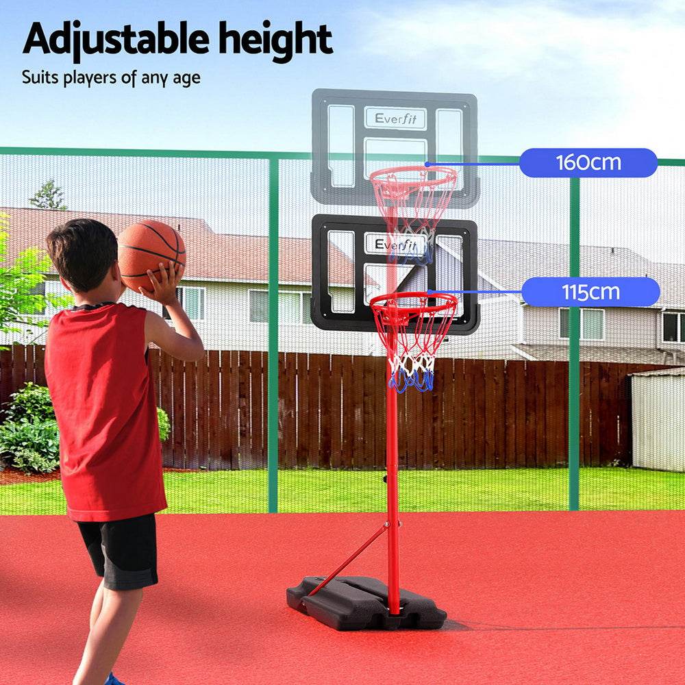 Everfit 1.6M Kids Basketball Hoop Stand System Portable | Outdoorium