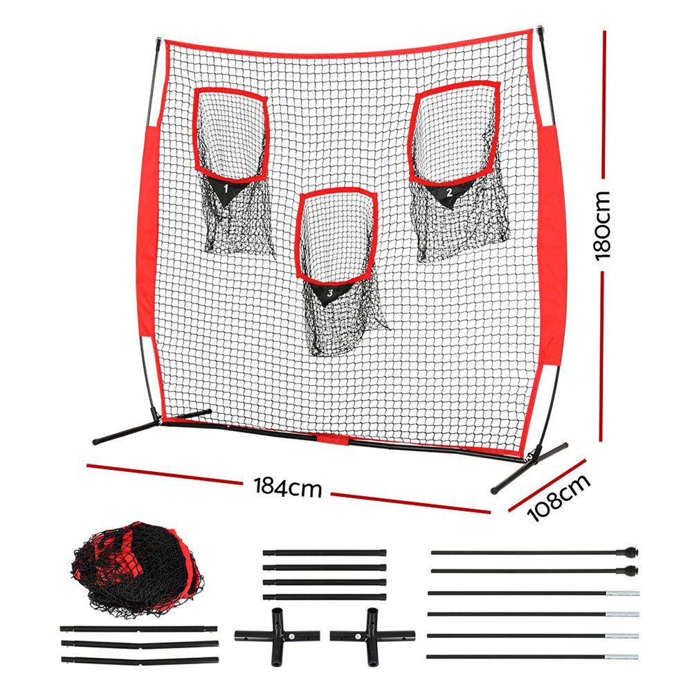 Everfit 1.8m Football Soccer Net Portable Goal Net Training 3 Target Zone - Outdoorium