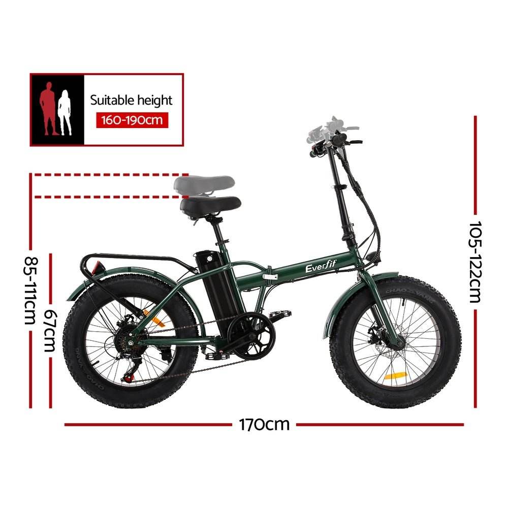 Everfit 20 Inch Folding Electric Bike Urban City Bicycle eBike Rechargeable | Outdoorium