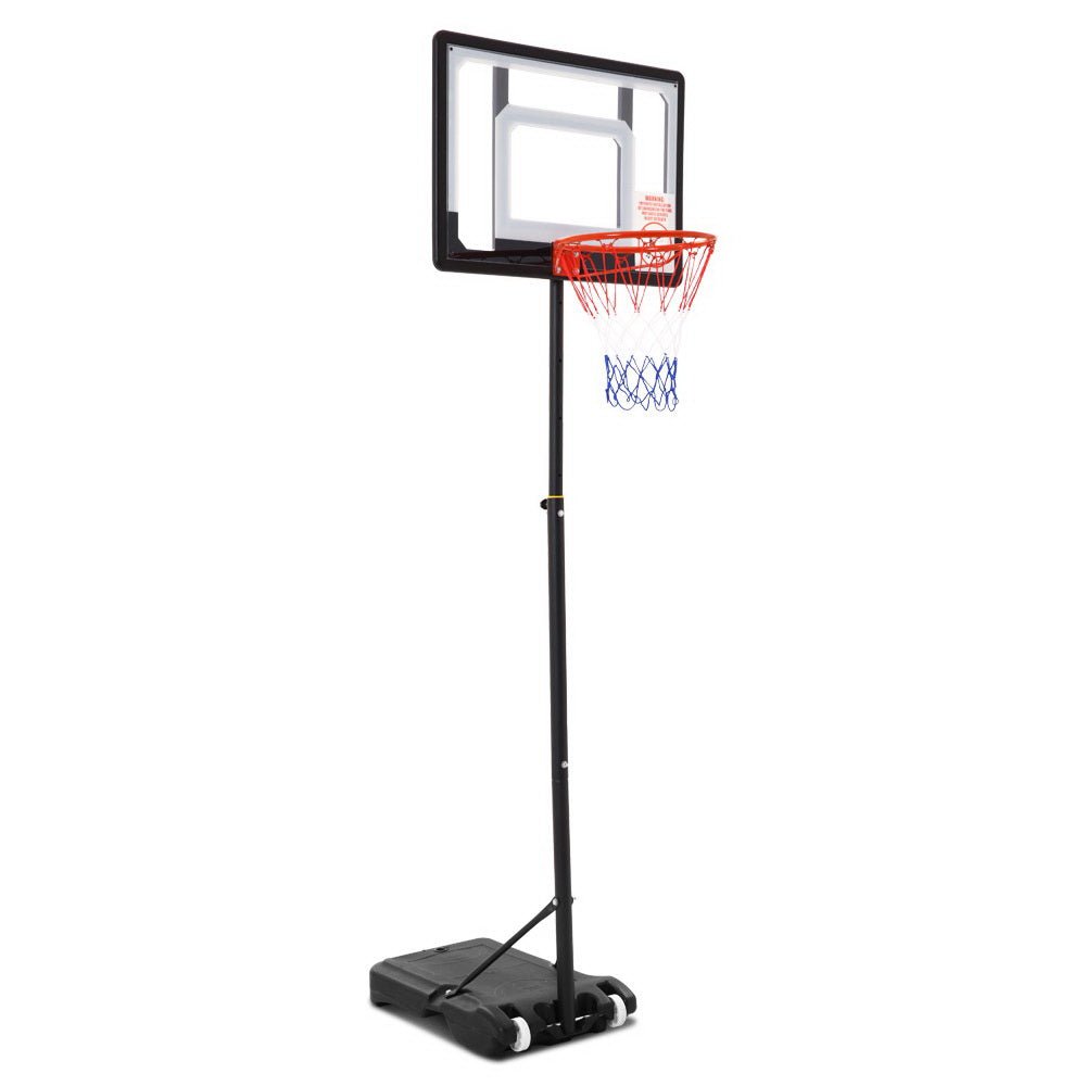 Everfit 2.1M Basketball Hoop Stand System Adjustable Portable Pro Kids Clear - Outdoorium