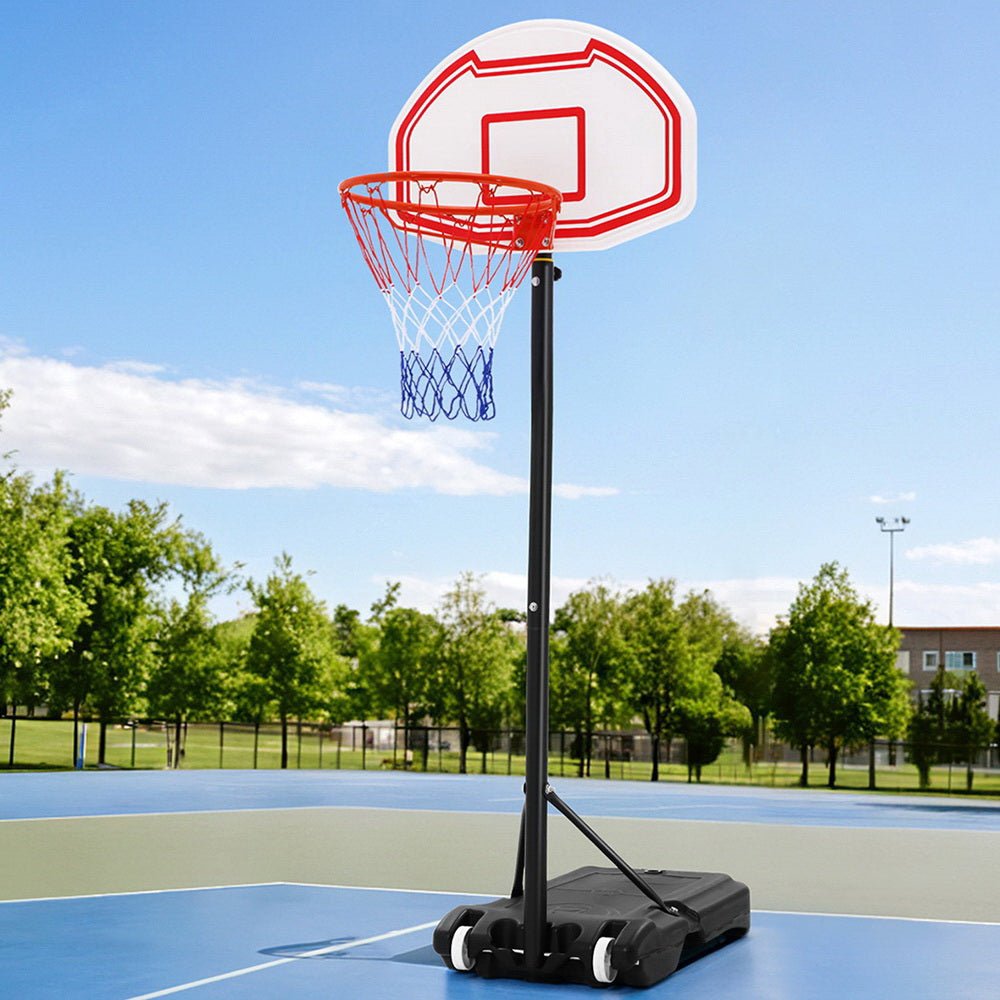 Everfit 2.1M Basketball Hoop Stand System Adjustable Portable Pro Kids White - Outdoorium