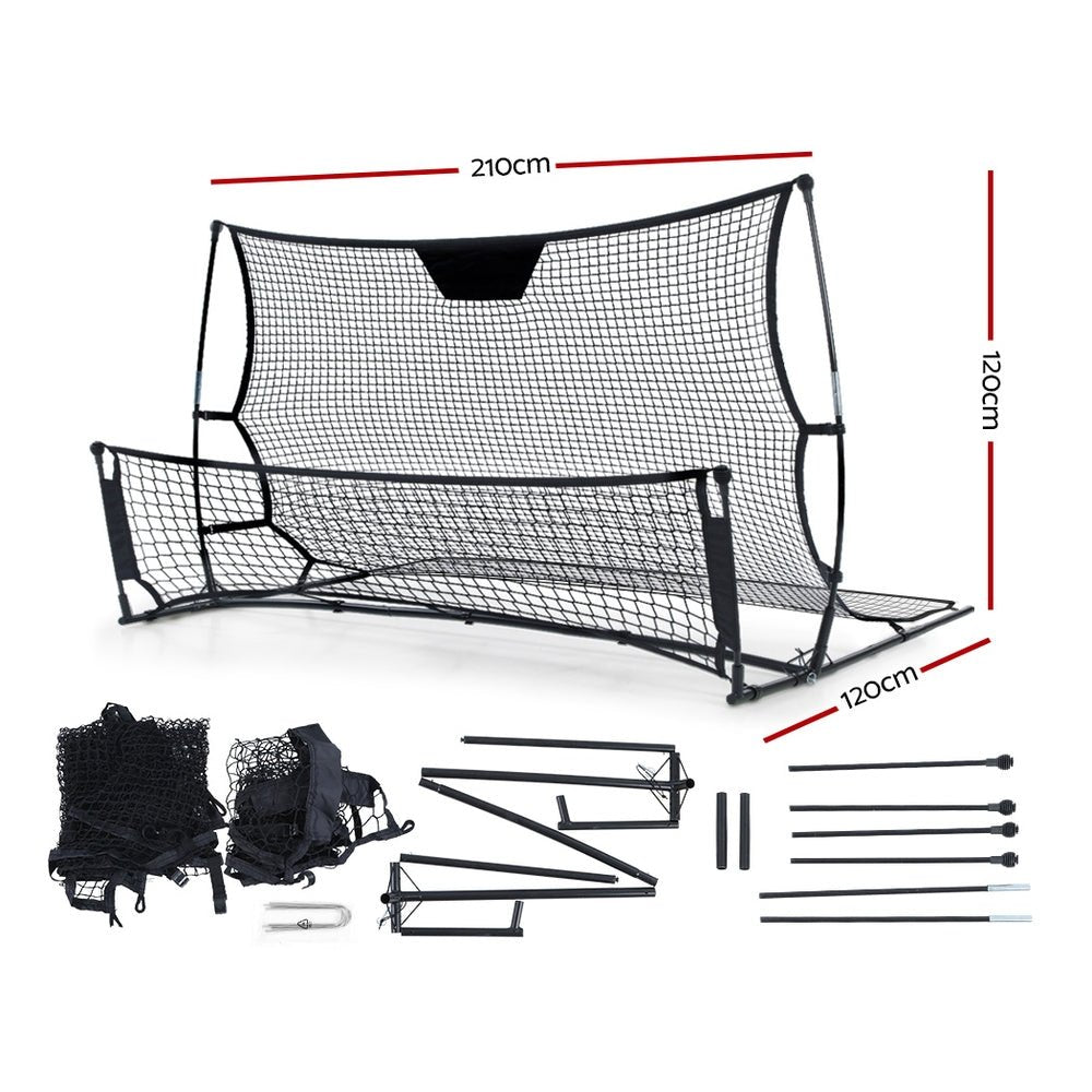 Everfit 2.1m Football Soccer Net Portable Goal Net Rebounder Sports Training - Outdoorium