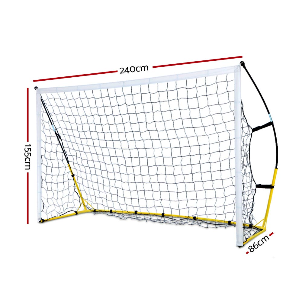 Everfit 2.4m Football Soccer Net Portable Goal Net Rebounder Sports Training - Outdoorium