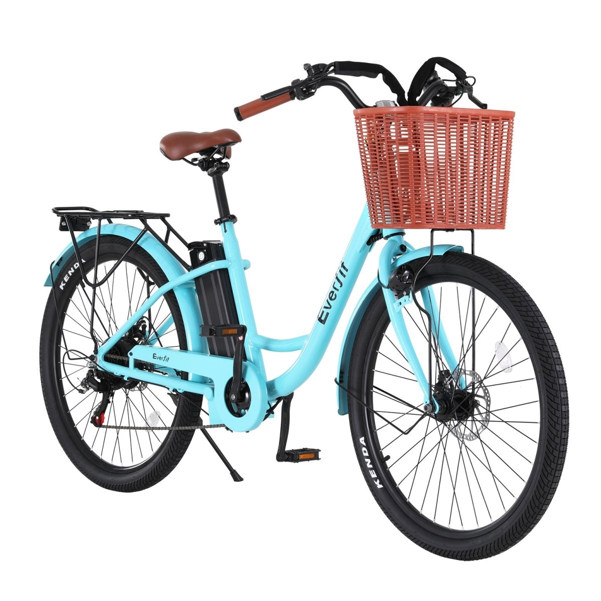 Everfit 26" Electric Bike City Bicycle eBike e - Bike Commuter w/ Battery BL | Outdoorium