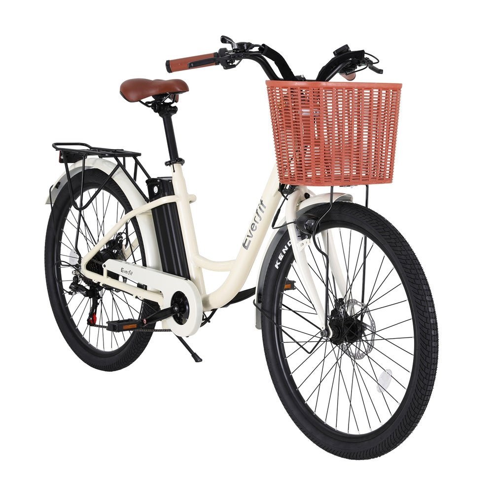 Everfit 26" Electric Bike City Bicycle eBike e - Bike Commuter w/ Battery WH | Outdoorium