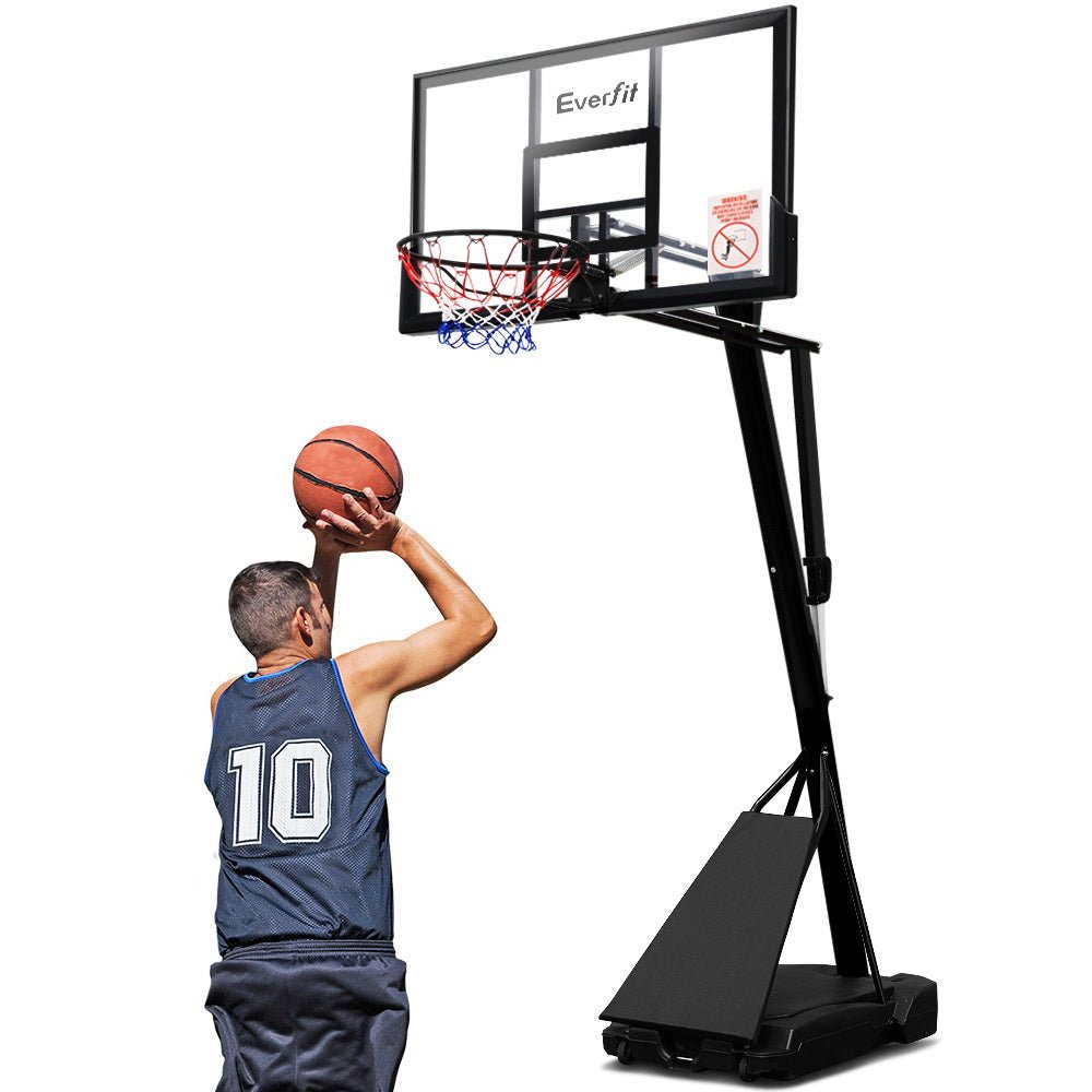 Everfit 3.05M Basketball Hoop Stand System Adjustable Height Portable Black Pro - Outdoorium