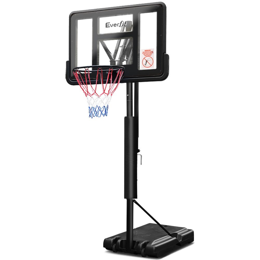 Everfit 3.05M Basketball Hoop Stand System Adjustable Height Portable Pro Black - Outdoorium