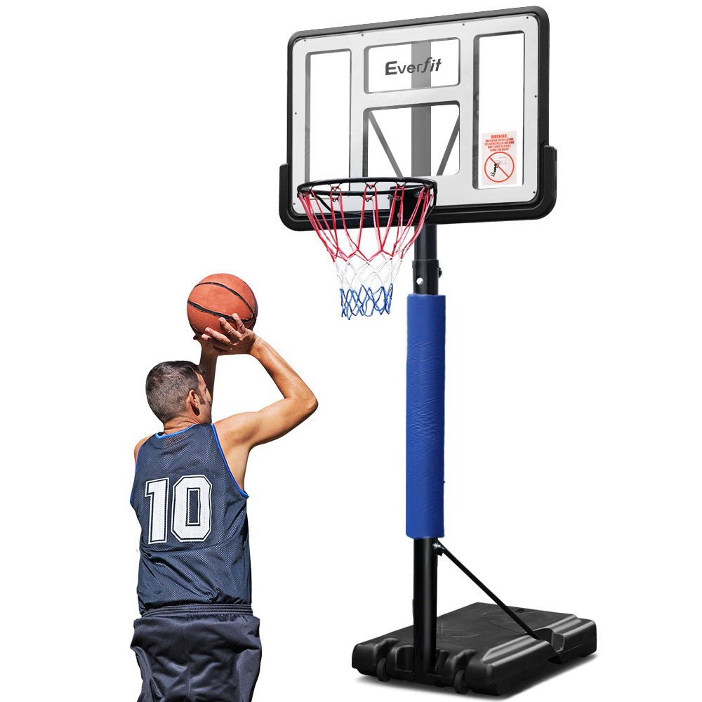 Everfit 3.05M Basketball Hoop Stand System Adjustable Height Portable Pro Blue - Outdoorium