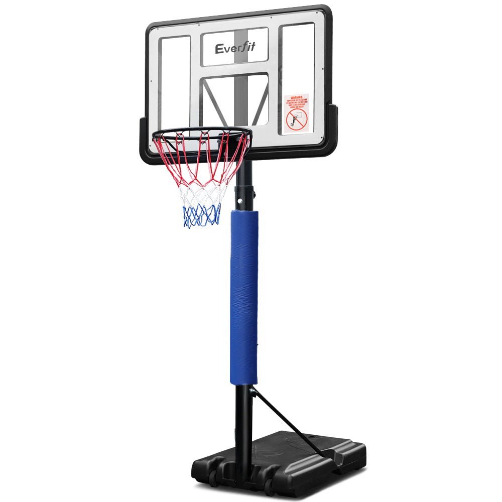 Everfit 3.05M Basketball Hoop Stand System Adjustable Height Portable Pro Blue - Outdoorium