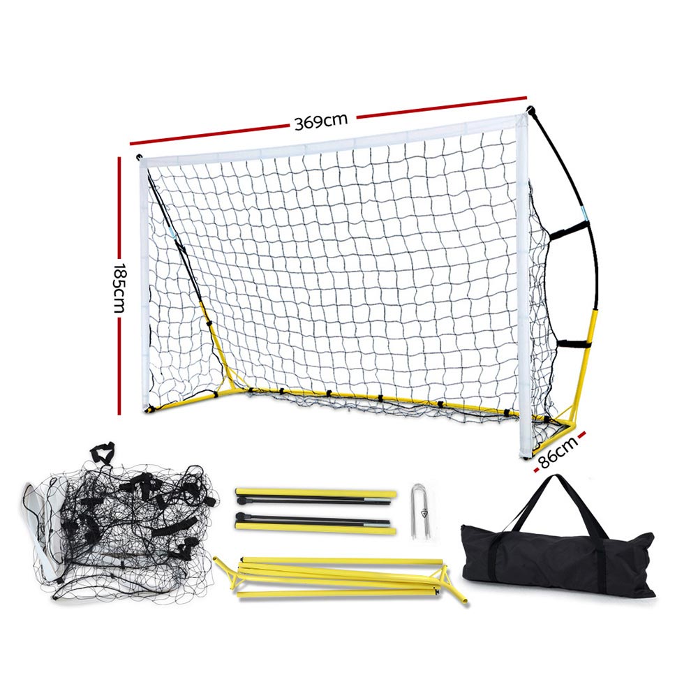 Everfit 3.6m Football Soccer Net Portable Goal Net Rebounder Sports Training - Outdoorium