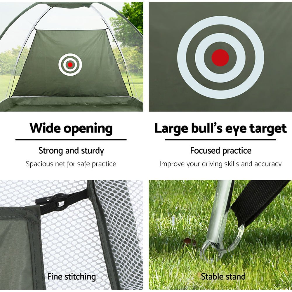 Everfit 3M Golf Practice Net And Training Mat Set Driving Target Green - Outdoorium