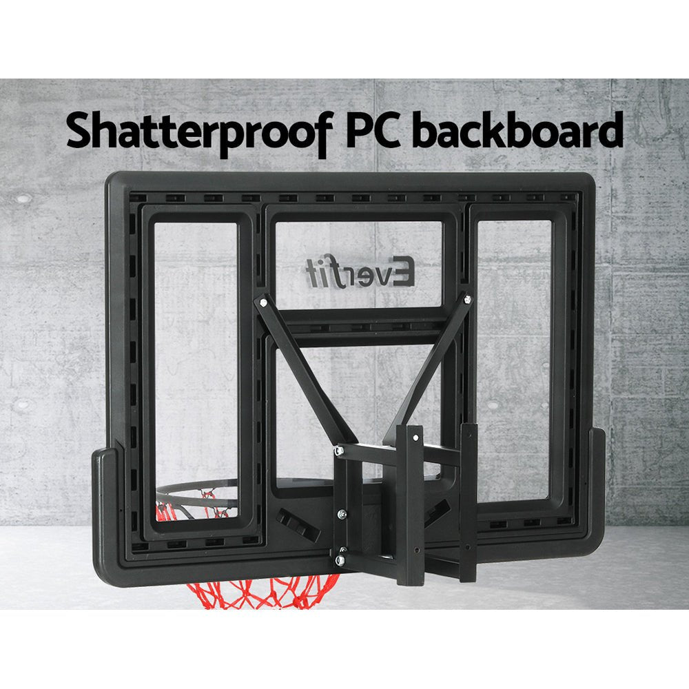 Everfit 45" Basketball Hoop Backboard Wall Mounted Ring Net Sports Pro System - Outdoorium