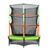 Everfit 4.5FT Trampoline for Kids w/ Enclosure Safety Net Rebounder Gift Green - Outdoorium