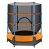 Everfit 4.5FT Trampoline for Kids w/ Enclosure Safety Net Rebounder Gift Orange - Outdoorium