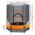 Everfit 4.5FT Trampoline for Kids w/ Enclosure Safety Net Rebounder Gift Orange - Outdoorium