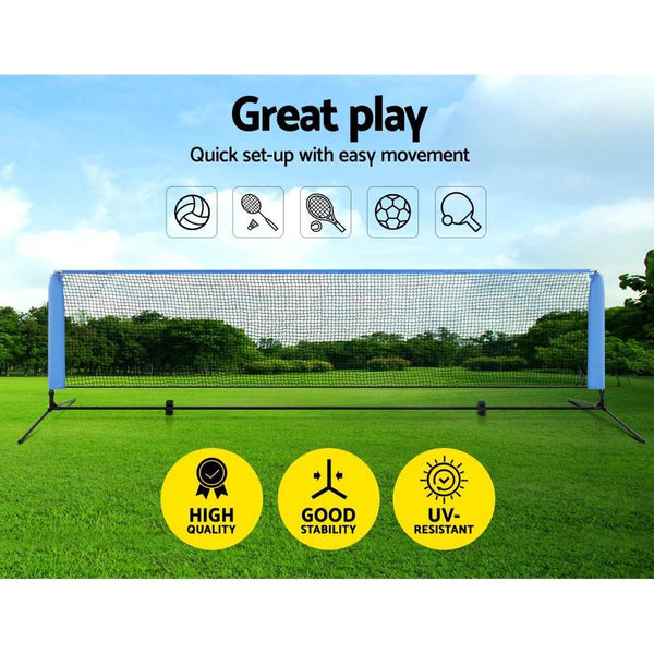 Everfit 4m Badminton Tennis Net Portable Volleyball Kit Adjustable