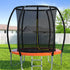 Everfit 6FT Trampoline for Kids w/ Ladder Enclosure Safety Net Rebounder Orange | Outdoorium