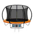 Everfit 8FT Trampoline for Kids w/ Ladder Enclosure Safety Net Rebounder Orange - Outdoorium