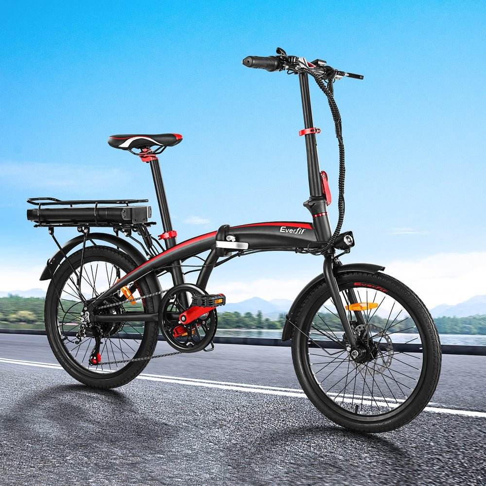 Everfit Folding Electric Bike Urban City Bicycle eBike Rechargeable Battery 250W | Outdoorium