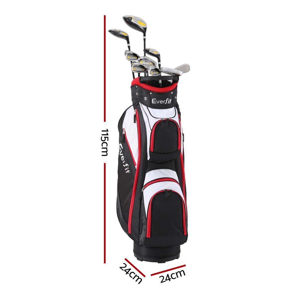 Everfit Golf Clubs Set Men Right Handed Golf Wedges Alloy Driver Golf Stand Bag - Outdoorium