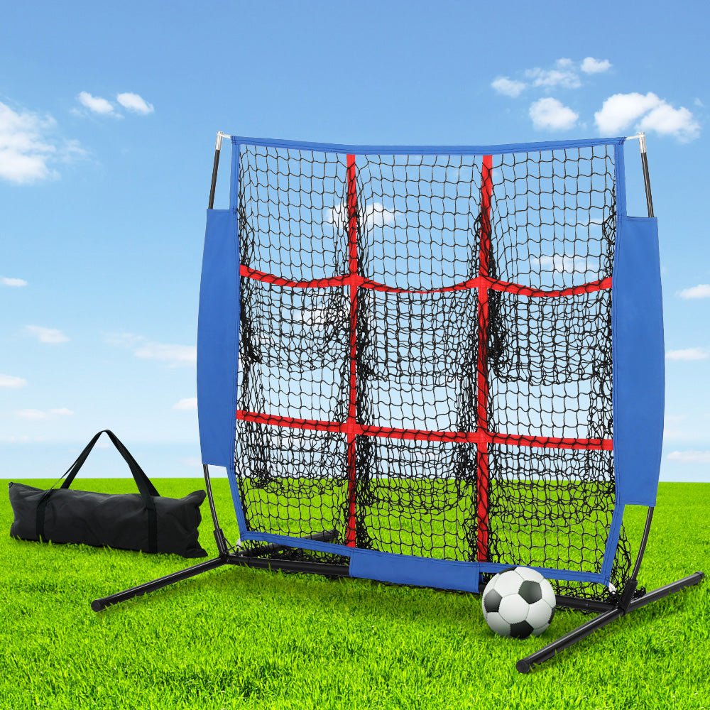 Everfit Soccer Net Baseball Pitching Football Goal Training Aid 9 Target Zone - Outdoorium