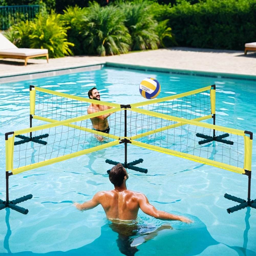 Everfit Water Volleyball Net Set Portable Swimming Pool Nets Game 4 Anchor Bags | Outdoorium