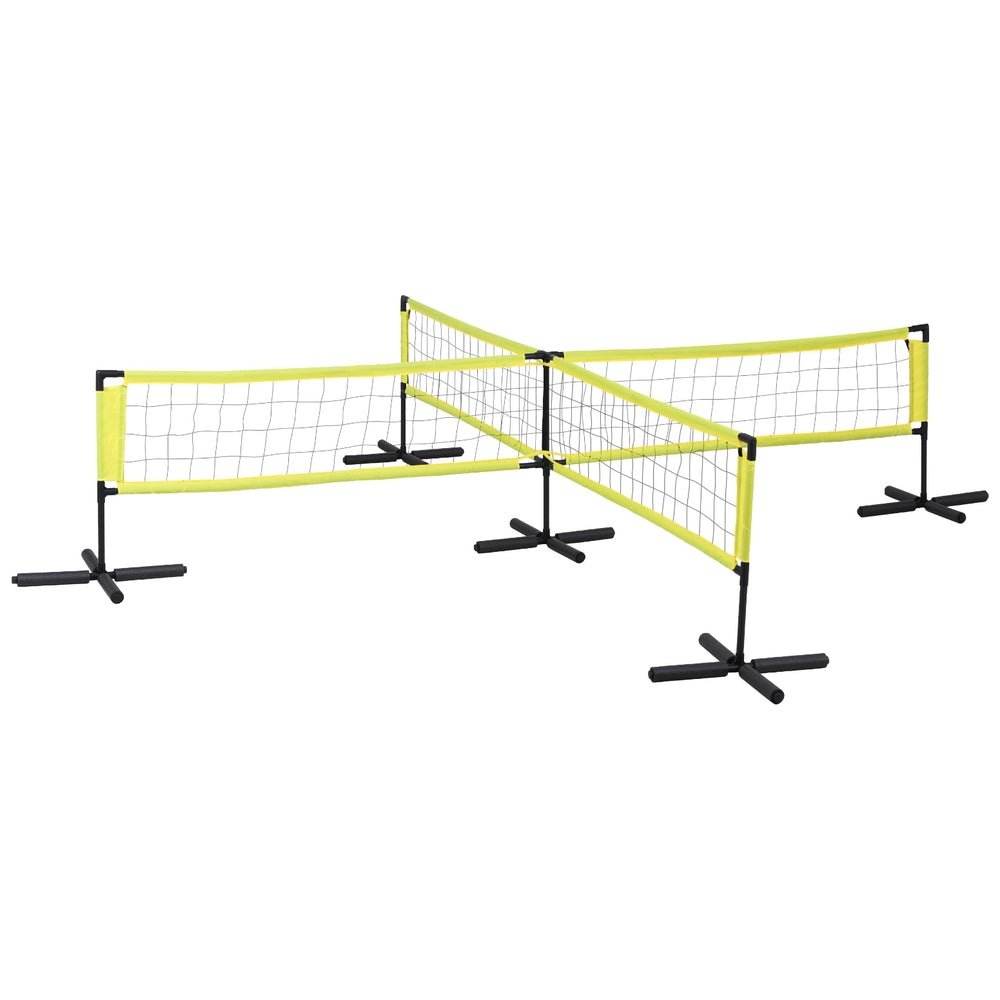 Everfit Water Volleyball Net Set Portable Swimming Pool Nets Game 4 Anchor Bags | Outdoorium