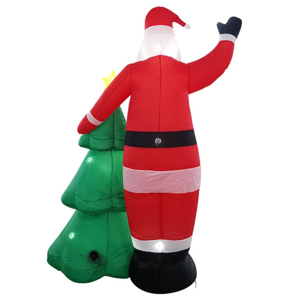 Festiss 2.5m Santa and Christmas Tree Christmas Inflatable with LED - Outdoorium