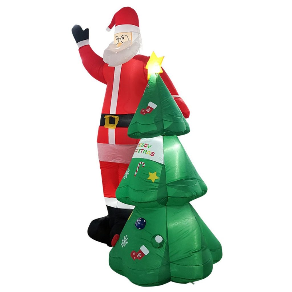 Festiss 2.5m Santa and Christmas Tree Christmas Inflatable with LED - Outdoorium