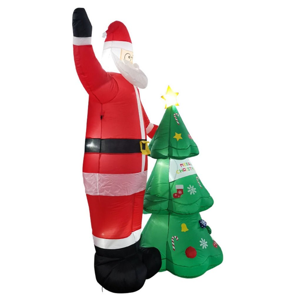 Festiss 2.5m Santa and Christmas Tree Christmas Inflatable with LED - Outdoorium