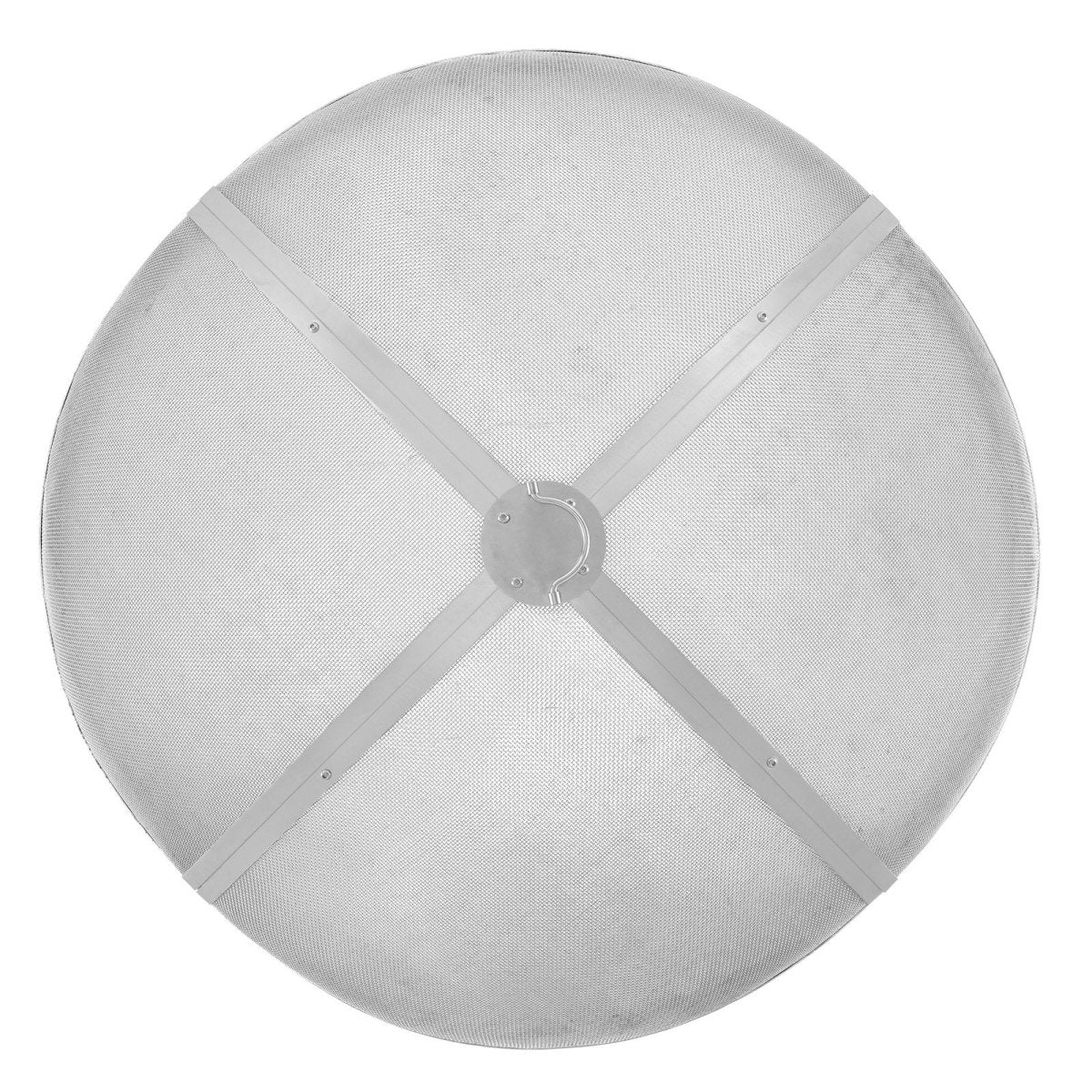Fire Pit Spark Screen Round 36", Reinforced Heavy Duty Steel Metal Cover, Outdoor Firepit Lid, Easy - Opening Top Screen Covers Round with Ring Handle for Outdoor Patio Fire Pits Backyard | Outdoorium