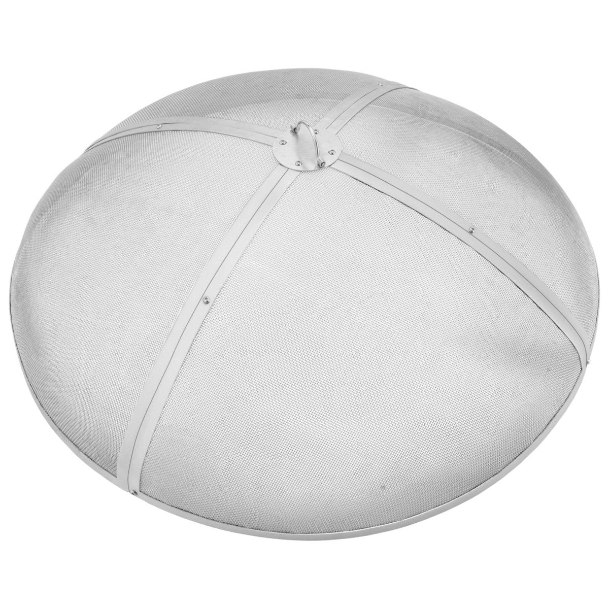 Fire Pit Spark Screen Round 36", Reinforced Heavy Duty Steel Metal Cover, Outdoor Firepit Lid, Easy - Opening Top Screen Covers Round with Ring Handle for Outdoor Patio Fire Pits Backyard | Outdoorium